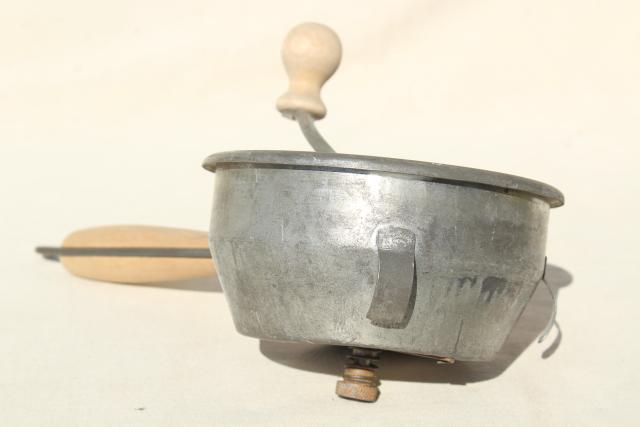 photo of vintage Foley food mill, baby food size hand crank strainer for applesauce etc. #2