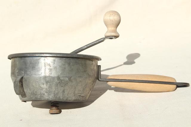 photo of vintage Foley food mill, baby food size hand crank strainer for applesauce etc. #5