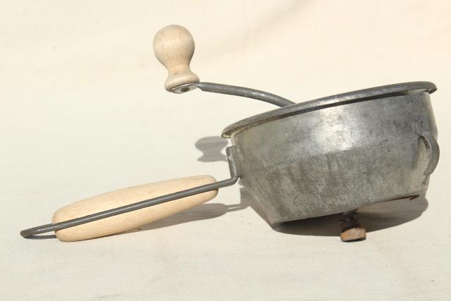 photo of vintage Foley food mill, baby food size hand crank strainer for applesauce etc. #7