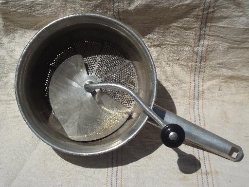 photo of vintage Foley food mill, hand crank strainer for applesauce or baby food #2