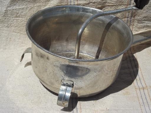 photo of vintage Foley food mill, hand crank strainer for applesauce or baby food #4