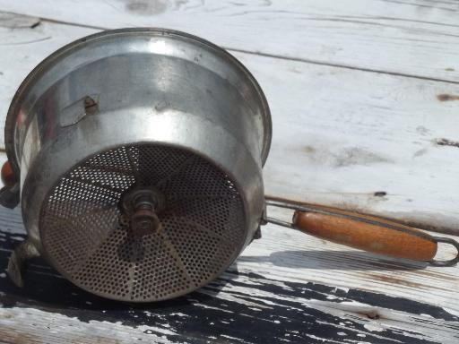 photo of vintage Foley food mill, hand crank strainer for applesauce or baby food #3