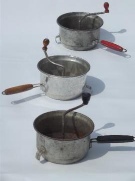 catalog photo of vintage Foley food mill lot hand crank strainers for fruit & canning veg