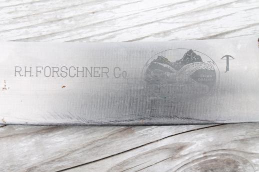 photo of vintage Forschner Victorinox chef's knife, curved blade cheese or butcher knife kitchen carving #6