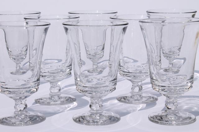 photo of vintage Fostoria Century pattern glass, crystal clear iced tea glasses, 8 ice teas #1
