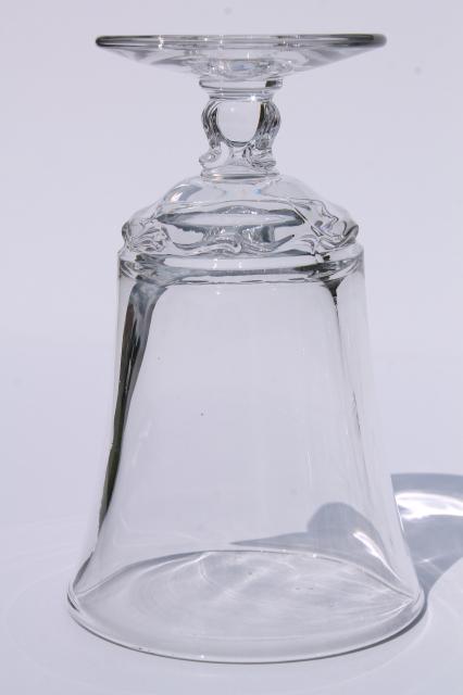photo of vintage Fostoria Century pattern glass, crystal clear iced tea glasses, 8 ice teas #3