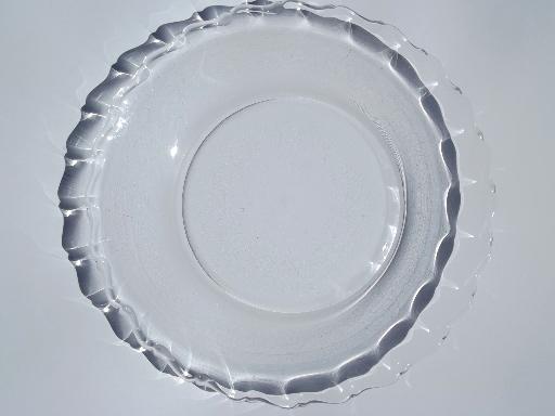 photo of vintage Fostoria Century pattern glass plates, set of four 7 1/2 #3