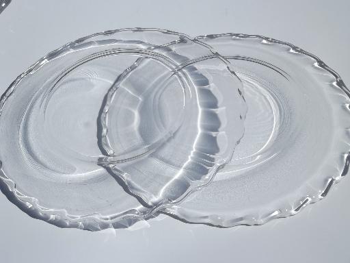 photo of vintage Fostoria Century pattern glass plates, set of four 7 1/2 #4