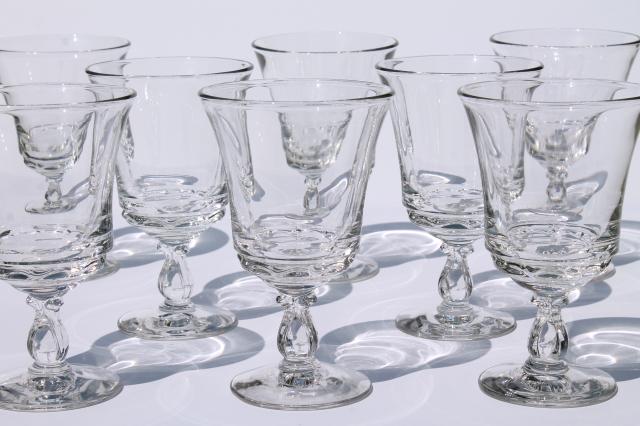 photo of vintage Fostoria Century pattern water goblets or large wine glasses set of 8 #1