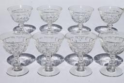 catalog photo of vintage Fostoria Colony glass crystal clear cocktail glasses, set of 8