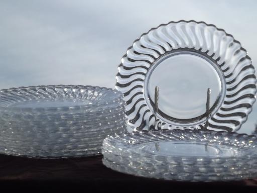 photo of vintage Fostoria colony glass salad plates, set of 12 #1