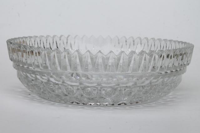 photo of vintage Fostoria hostess gift crystal clear glass party server dish w/ gold spoons #4