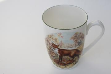 catalog photo of vintage Foxes woodland animals Rosewood English fine bone china tea mug coffee cup