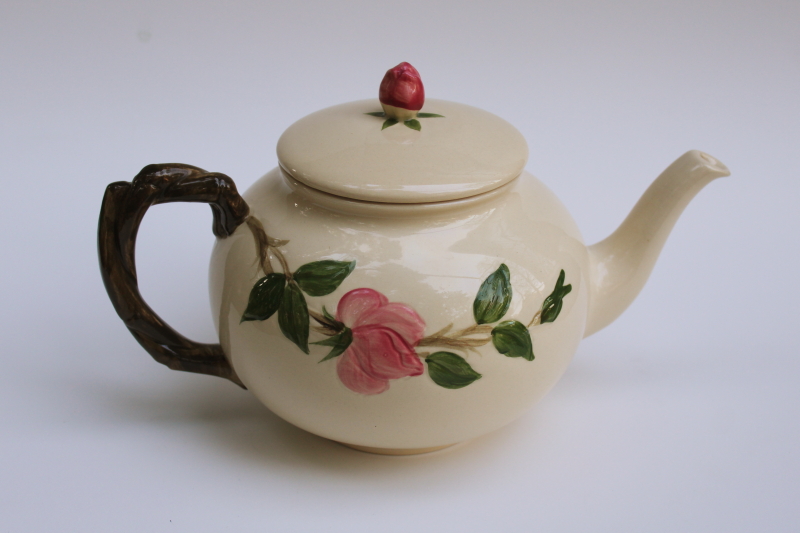 photo of vintage Franciscan Desert Rose 6 cup tea pot never used excellent condition  #5