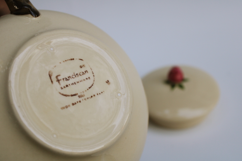 photo of vintage Franciscan Desert Rose 6 cup tea pot never used excellent condition  #7