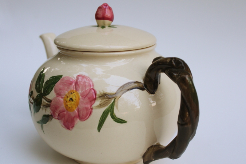 photo of vintage Franciscan Desert Rose 6 cup tea pot never used excellent condition  #8