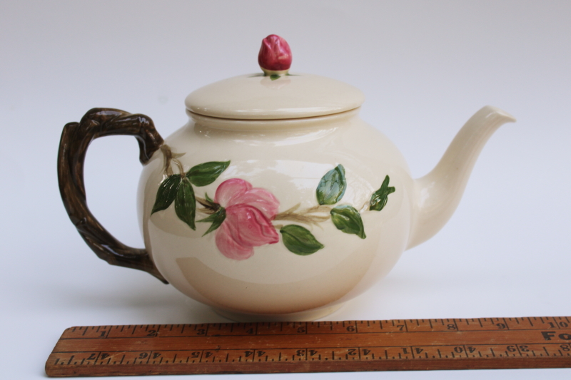 photo of vintage Franciscan Desert Rose 6 cup tea pot never used excellent condition  #9