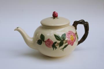 catalog photo of vintage Franciscan Desert Rose 6 cup tea pot never used excellent condition 