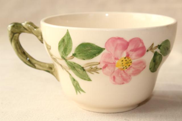 photo of vintage Franciscan Desert Rose oversized cup and saucer, teacup or coffee cup #4