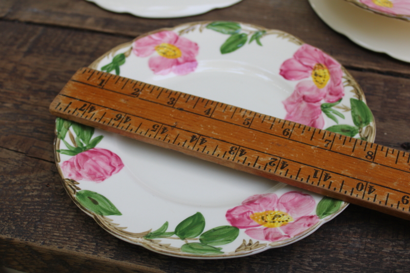 photo of vintage Franciscan Desert Rose pink flowered dishes tea set for six, salad plates, cups & saucers  #6
