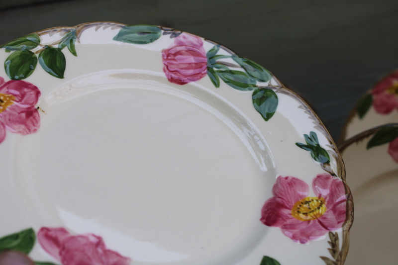 photo of vintage Franciscan Desert Rose pink flowered dishes tea set for six, salad plates, cups & saucers  #15