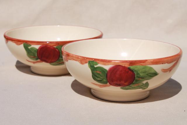 photo of vintage Franciscan apple pottery dinnerware American made, California backstamp #4