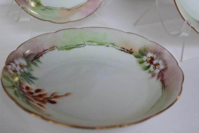 photo of vintage French Limoges china bowls, summer - autumn fruit & berries hand painted #6