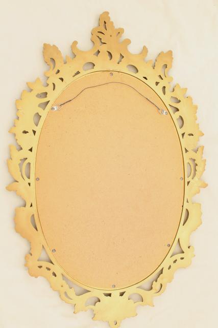 photo of vintage French country style ornate gold rococo plastic frame mirror #10