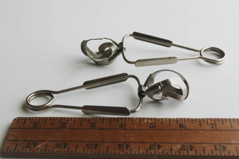 photo of vintage French escargot tongs for snails, made in France  #5