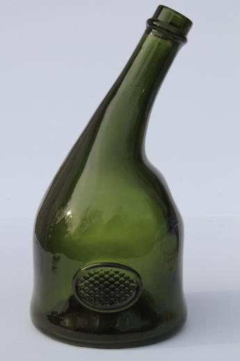photo of vintage French glass table decanter wine or brandy bottle marked Saint Vivant Paris France #1