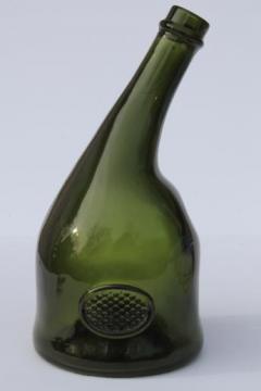 catalog photo of vintage French glass table decanter wine or brandy bottle marked Saint Vivant Paris France