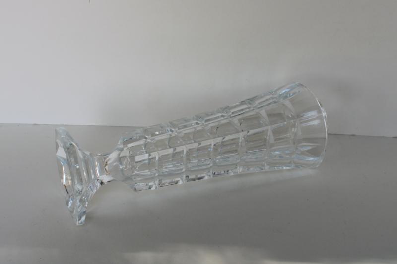 photo of vintage French lead crystal vase, Cristal d'Arques Soliflor pattern #3