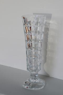 catalog photo of vintage French lead crystal vase, Cristal d'Arques Soliflor pattern