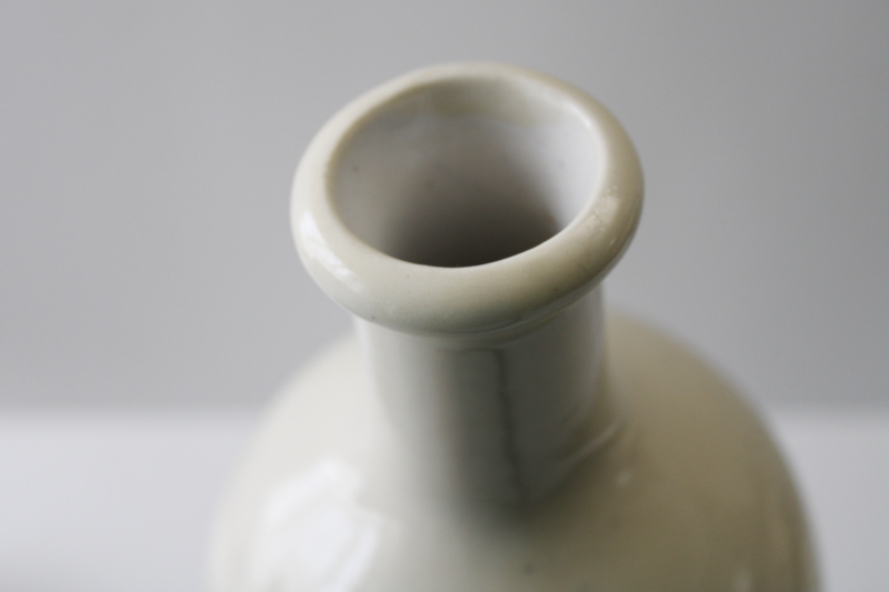 photo of vintage French stoneware bottle marked for Fauchon Burgundy wine vinegar, Bormier Dijon  #4