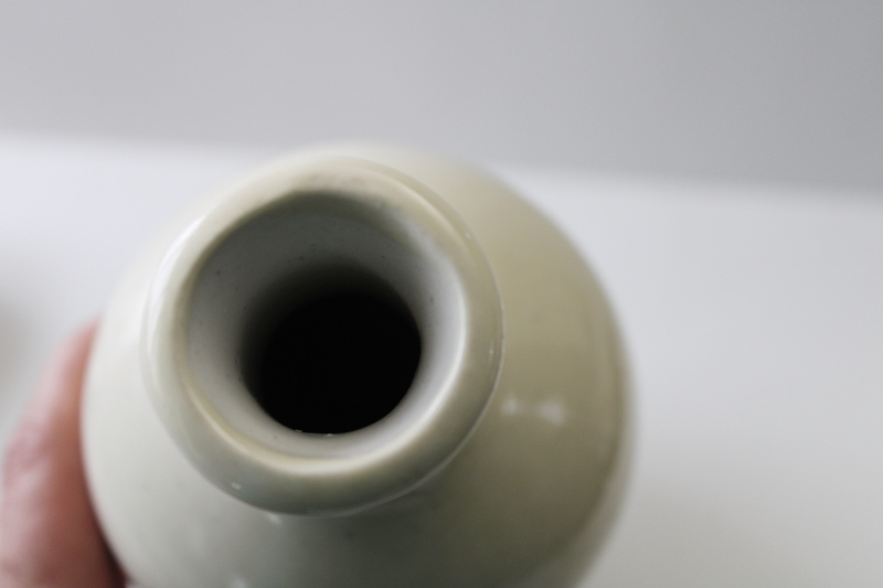 photo of vintage French stoneware bottle marked for Fauchon Burgundy wine vinegar, Bormier Dijon  #5