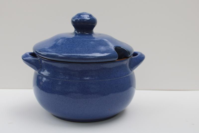 photo of vintage Friesland Ammerland blue Ceracron pottery tureen or covered casserole #1