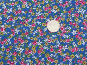 catalog photo of vintage Fruit of the Loom cotton fabric, tiny flowers calico print