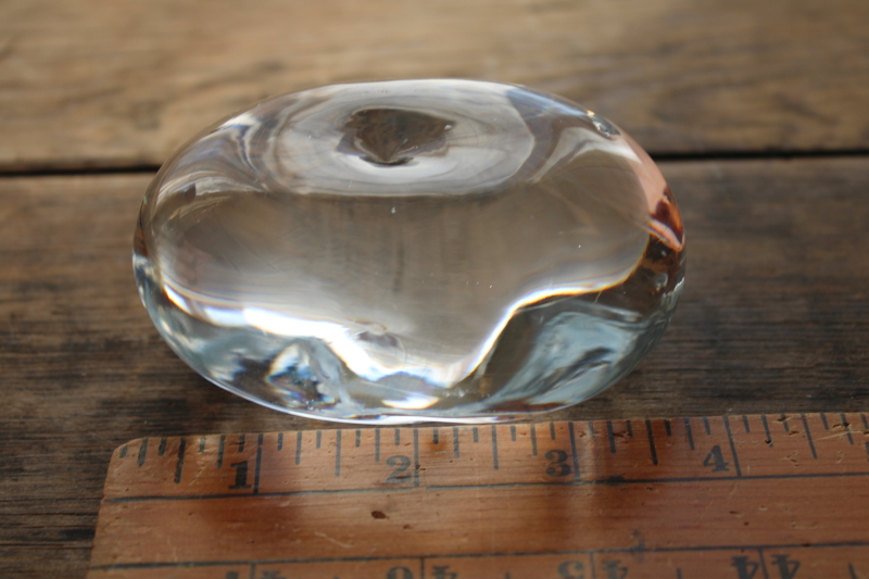 photo of vintage Galway Ireland lead crystal potato paperweight or Irish luck charm #3