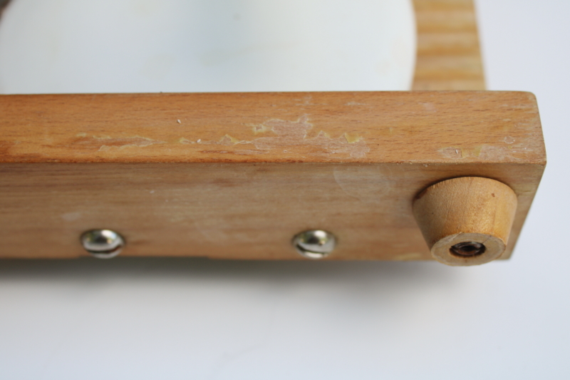 photo of vintage General 208 Fold A Way hand crank slicer, rare wood board base bread or meat slicer  #4