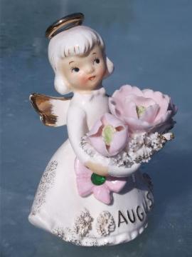 catalog photo of vintage Geo Z Lefton china August birthday angel peridot birthstone