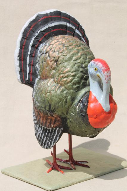 vintage Germany papier mache or composition holiday turkeys ...