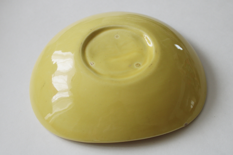 photo of vintage Germany pottery bowl w/ baby chick, Rindfleisch eat beef embossed motto  #4