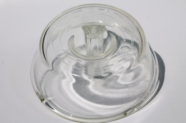 photo of vintage Glasbake glass angel food cake / bundt pan, heat proof oven safe glassware #3