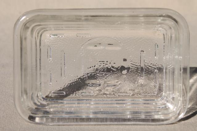 photo of vintage Glasbake oven proof glass baking pans tiny child's size doll loaf, mini pie pan #5