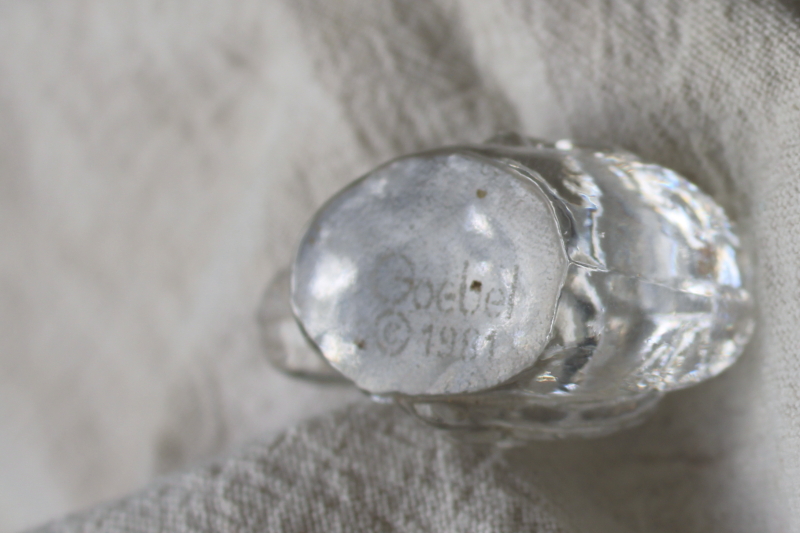 photo of vintage Goebel glass animal miniatures, lamb & duck tiny mini figurines  #2