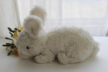 catalog photo of vintage Gund soft floppy plush toy lovey white rabbit or Easter bunny stuffed animal 