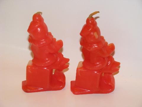 photo of vintage Gurley Christmas candles, Santa Claus in sleigh #2