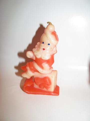 photo of vintage Gurley Christmas candles, Santa Claus in sleigh #3