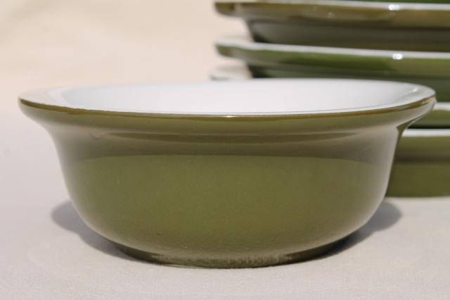 photo of vintage Hall restaurant ware ironstone china, cereal bowls & egg dishes or gratins #3