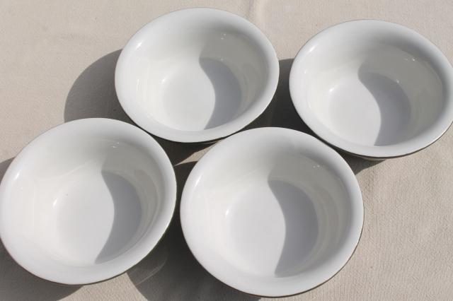 photo of vintage Hall restaurant ware ironstone china, cereal bowls & egg dishes or gratins #4
